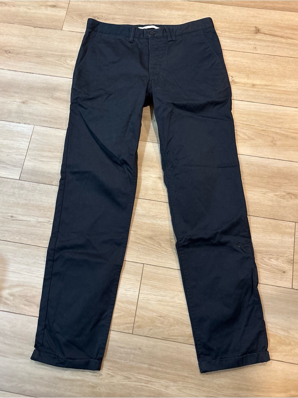Norse Project New Heavy Chino Pants Slim Fit Dark Navy Blue Size 32x31